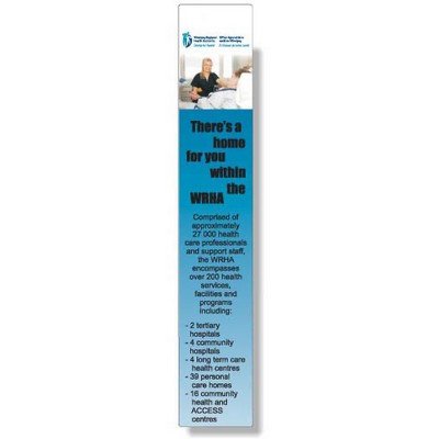 Stock .020 White Plastic Bookmark (1.44"x8.25"), Digital Full Colour Imprint